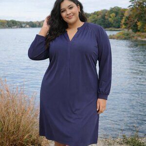 Universal Standard SZ S (14/16) Gramercy Liquid Jersey Dress Deep Purple NWOT